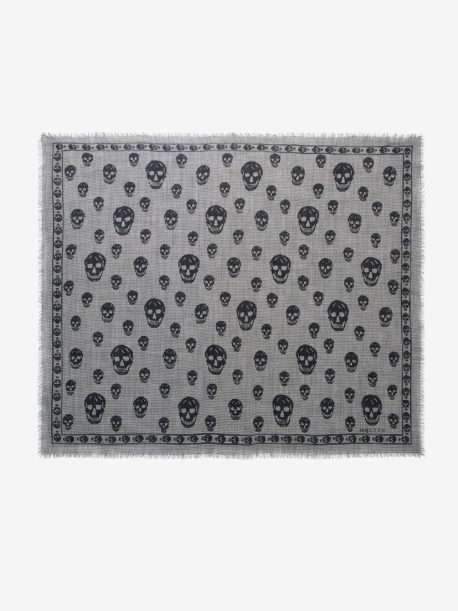 ALEXANDER MCQUEEN - Houndstooth Skull Foulard - Item 8147594C50Q1078